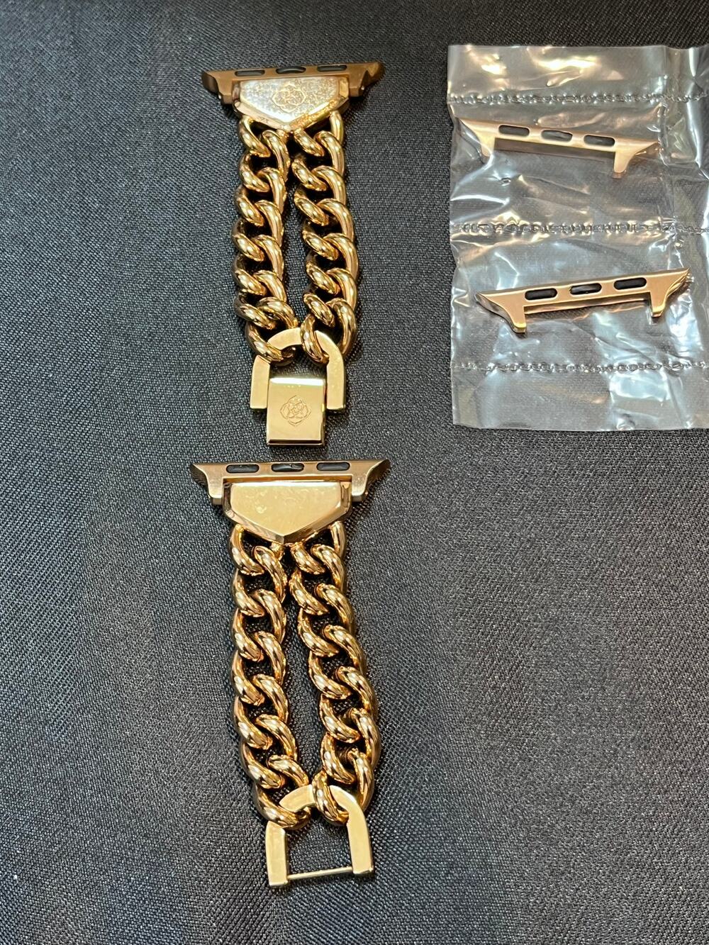 Kendra Scott Whitley Double Chain Apple Watch Band Rose Gold XS